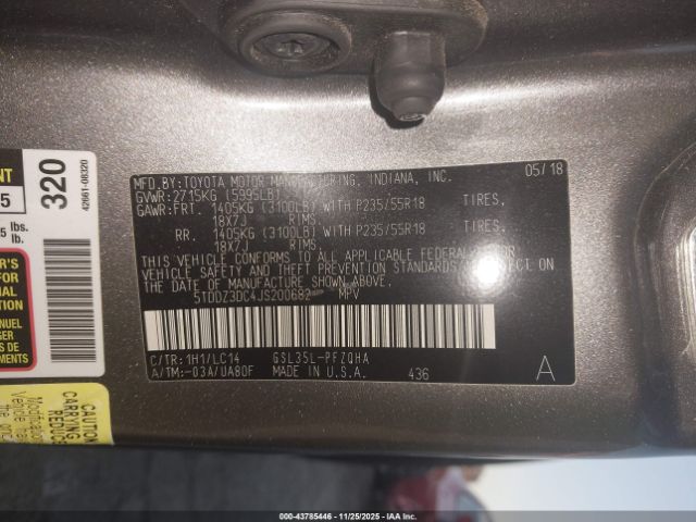 2018 TOYOTA SIENNA 5TDDZ3DC4JS200682 Photo 8