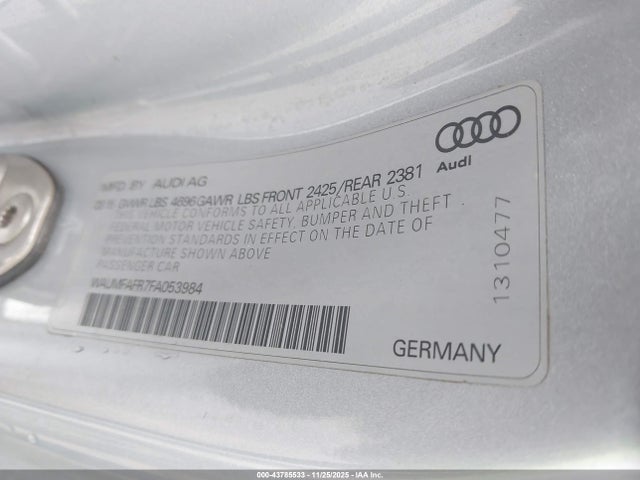 2015 AUDI A5 WAUMFAFR7FA053984 Photo 8