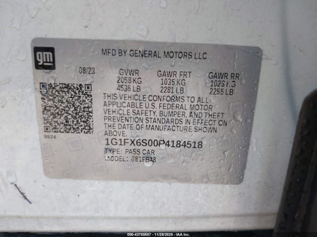 2023 CHEVROLET BOLT EV 1G1FX6S00P4184518 Photo 8