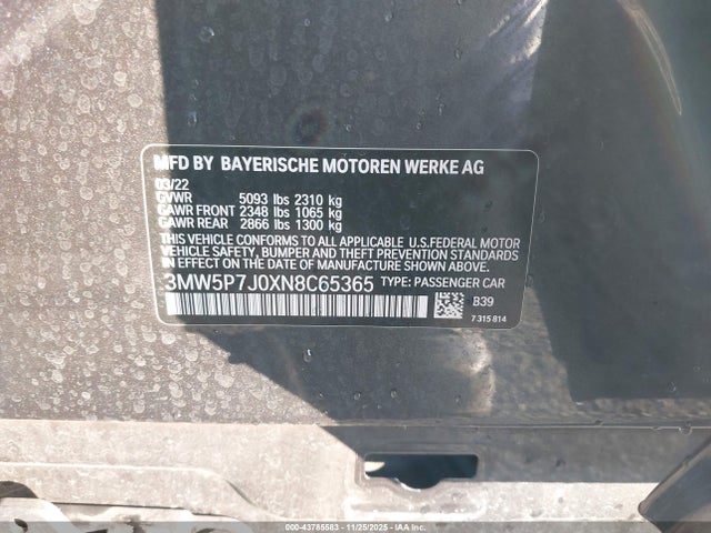 3MW5P7J0XN8C65365 BMW 3 Series 330e