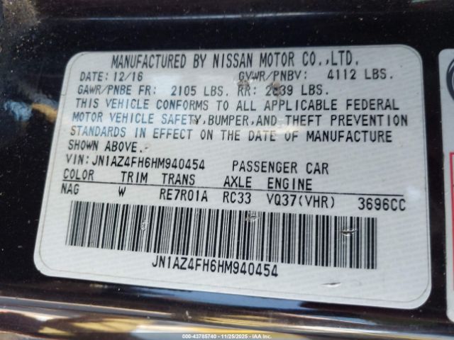 2017 NISSAN 370Z JN1AZ4FH6HM940454 Photo 8