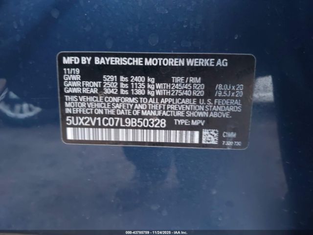 2020 BMW X4 5UX2V1C07L9B50328 Photo 8