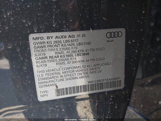 2025 AUDI Q6 E-TRON WA122BGF1SA034061 Photo 8