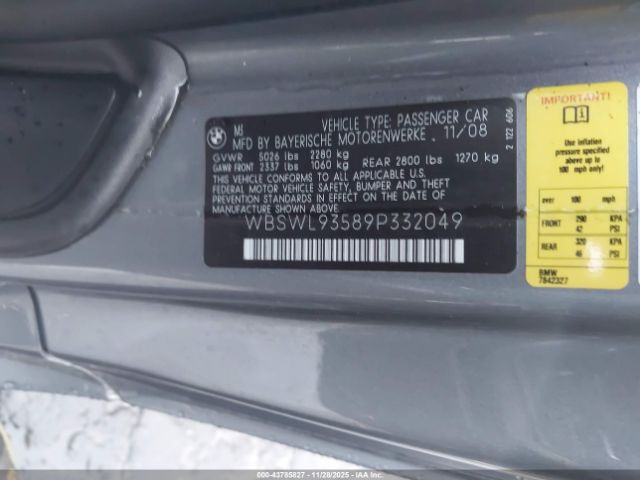 2009 BMW M3 WBSWL93589P332049 Photo 8