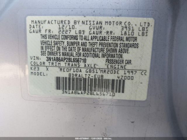 2011 NISSAN SENTRA 3N1AB6AP2BL656710 Photo 8