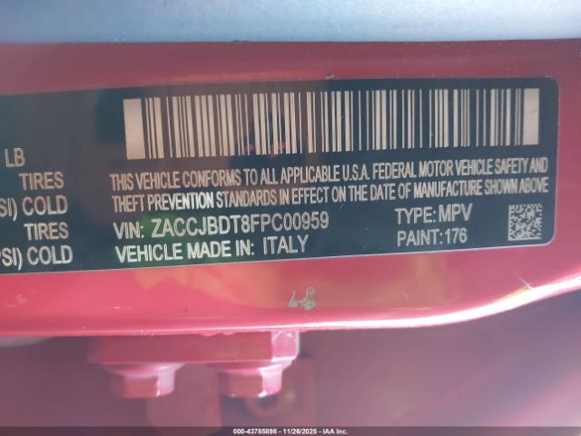 2015 JEEP RENEGADE ZACCJBDT8FPC00959 Photo 8