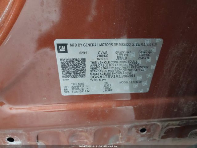 2019 GMC TERRAIN 3GKALTEV1KL306801 Photo 8