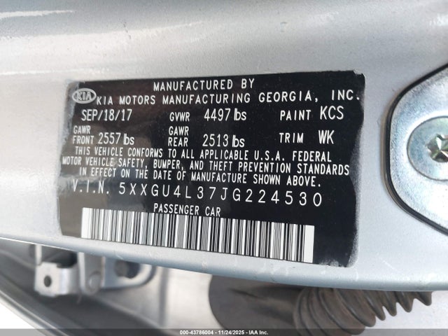 5XXGU4L37JG224530 KIA OPTIMA EX