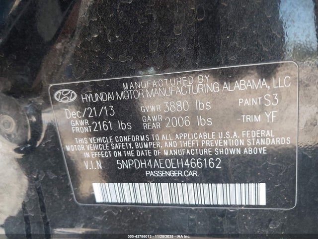 Hyundai ELANTRA SE 2014 5NPDH4AE0EH466162 Image 9