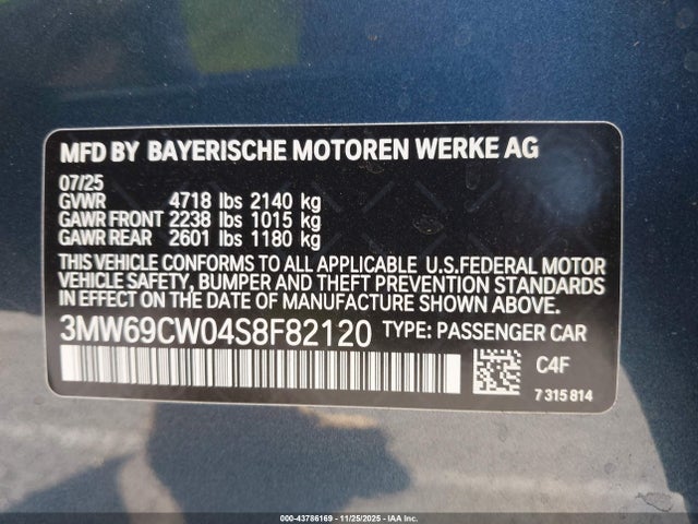 BMW 330I 2025 3MW69CW04S8F82120 Image 9
