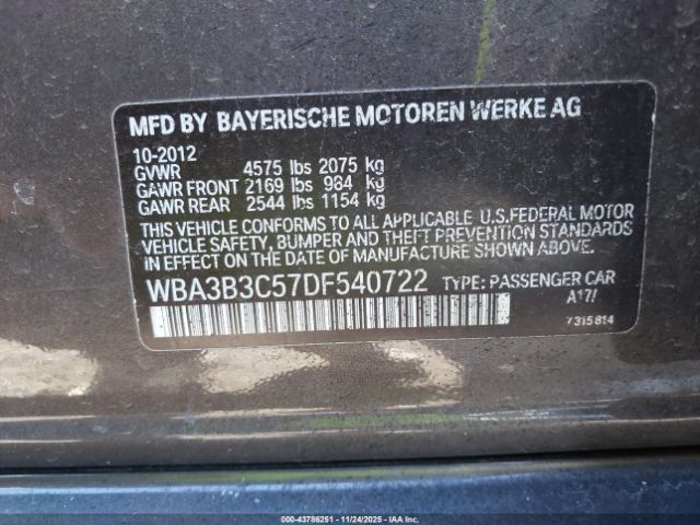 2013 BMW 328I WBA3B3C57DF540722 Photo 8