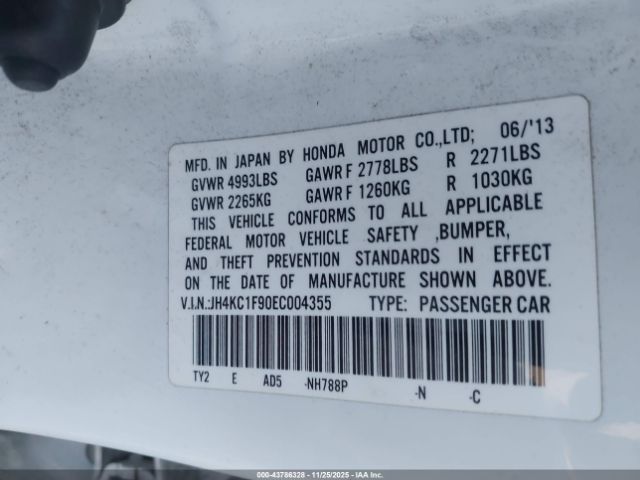 2014 ACURA RLX JH4KC1F90EC004355 Photo 8