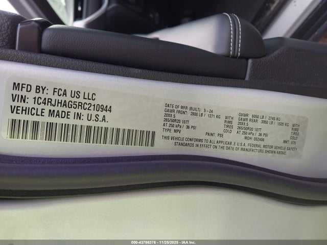 2024 JEEP GRAND CHEROKEE 1C4RJHAG5RC210944 Photo 8