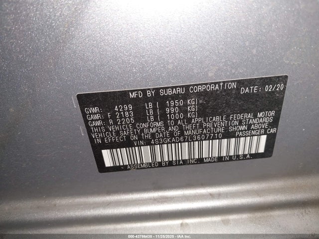 Subaru Impreza Premium 2020 4S3GKAD67L3607710 Image 9