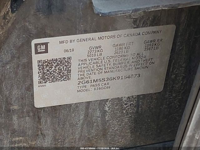 2019 CADILLAC XTS 2G61M5S36K9154673 Photo 8