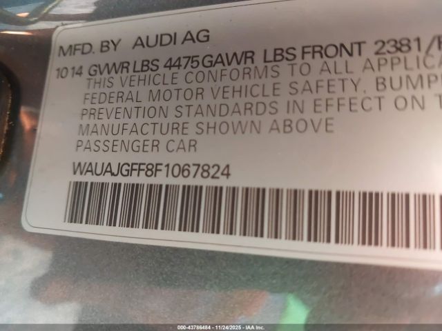 2015 AUDI A3 WAUAJGFF8F1067824 Photo 8