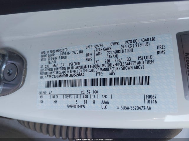 Ford Escape St-line 2024 1FMCU0MN9RUB52884 Image 9