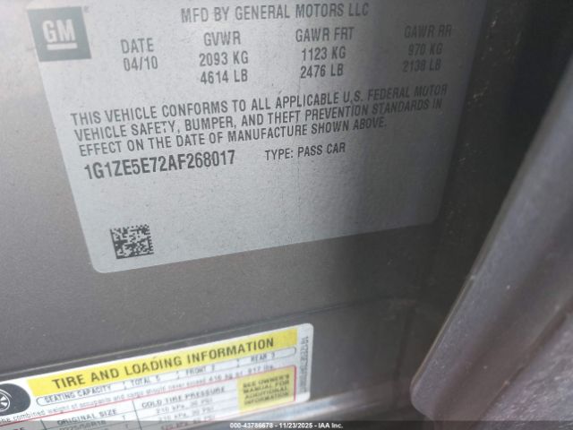 2010 CHEVROLET MALIBU 1G1ZE5E72AF268017 Photo 8