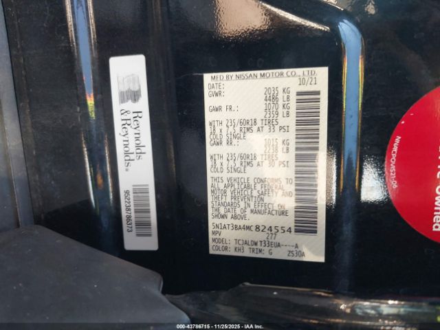 2021 NISSAN ROGUE 5N1AT3BA4MC824554 Photo 8