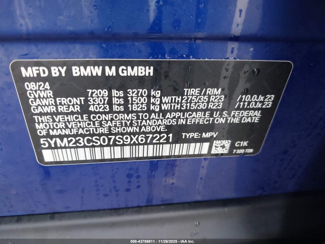 2025 BMW XM 5YM23CS07S9X67221 Photo 8