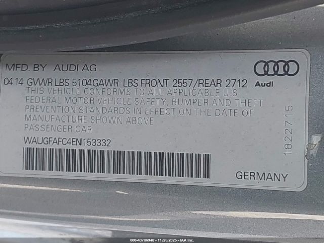 2014 AUDI A6 WAUGFAFC4EN153332 Photo 8