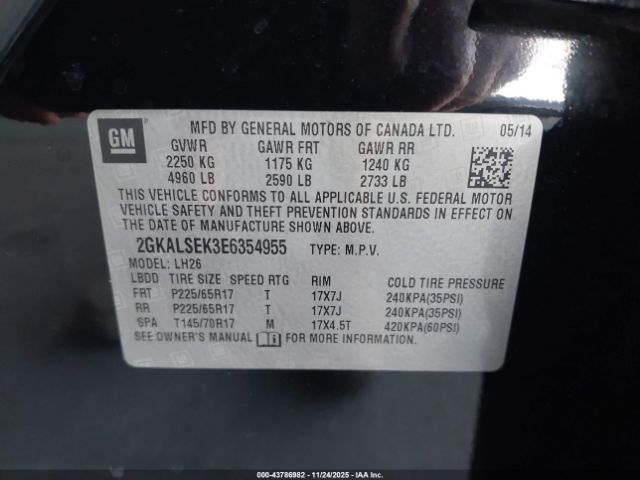 2014 GMC TERRAIN 2GKALSEK3E6354955 Photo 8