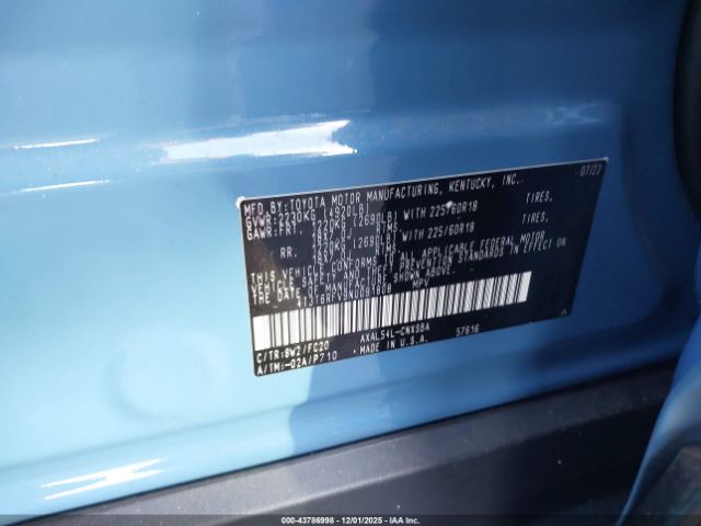 2022 TOYOTA RAV4 HYBRID 4T3T6RFV9NU091808 Photo 8