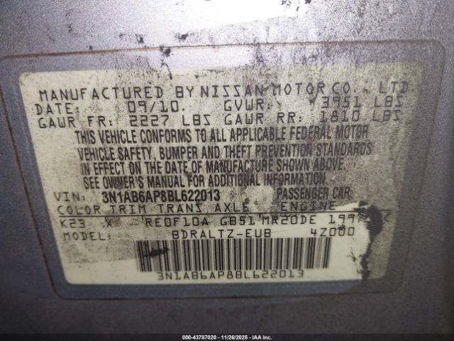 2011 NISSAN SENTRA 3N1AB6AP8BL622013 Photo 8