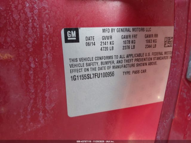 2015 CHEVROLET IMPALA 1G1155SL7FU100956 Photo 8