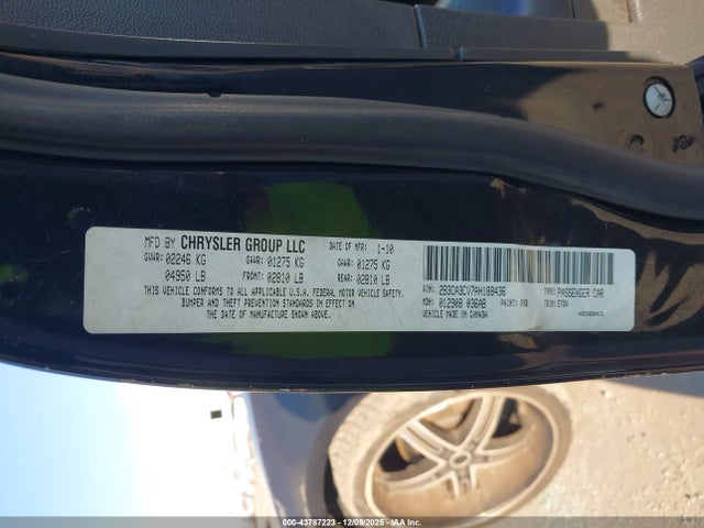 Продаж на аукціоні авто 2010 Dodge Charger Sxt, vin: 2B3CA3CV7AH188436, номер лоту: 43787223