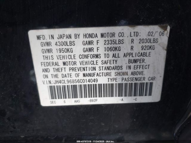 2006 ACURA TSX JH4CL96856C014049 Photo 8