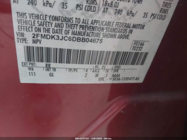 2013 FORD EDGE 2FMDK3JC6DBB04675 Photo 8