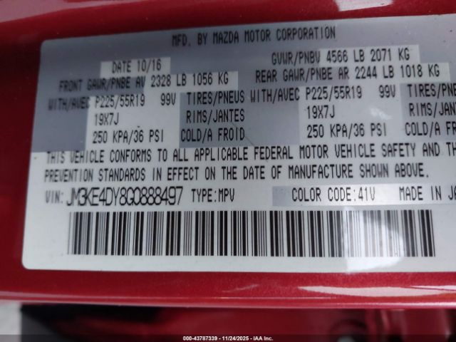 2016 MAZDA CX-5 JM3KE4DY8G0888497 Photo 8