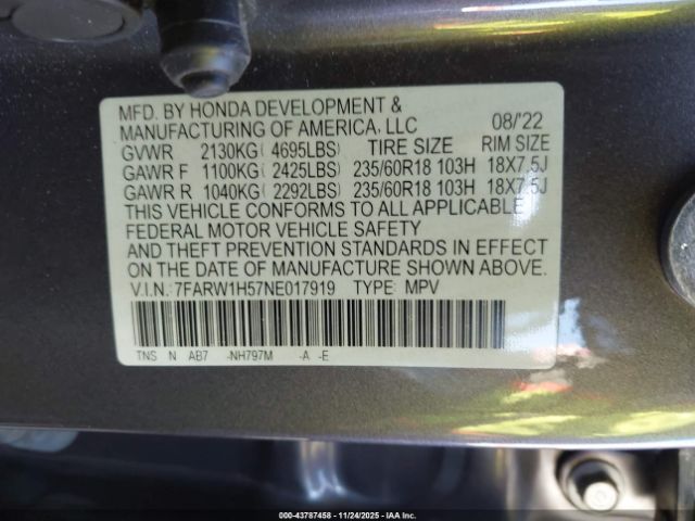 2022 HONDA CR-V 7FARW1H57NE017919 Photo 8