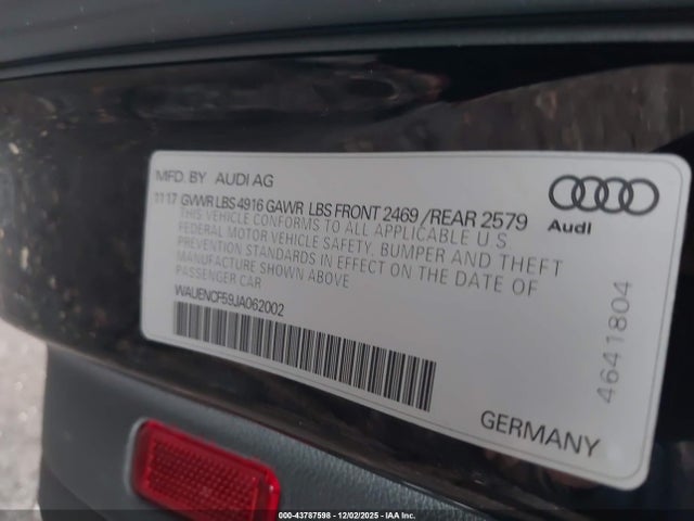 2018 AUDI A5 WAUENCF59JA062002 Photo 8