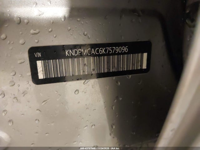2019 Kia Sportage Lx მანქანა იყიდება აუქციონზე, vin: KNDPMCAC6K7579096, აუქციონის ნომერი: 43787949