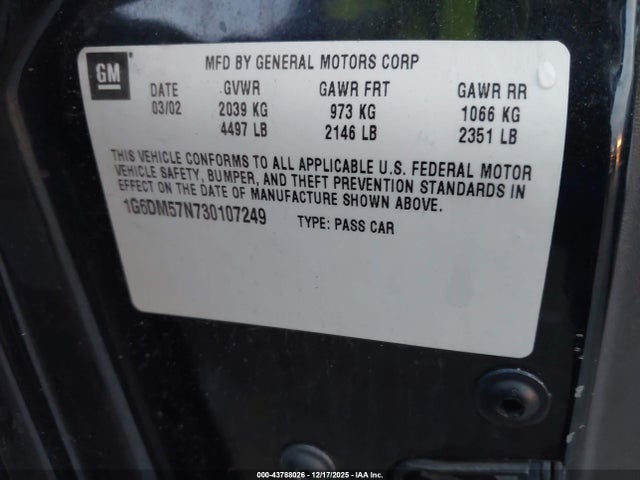 2003 CADILLAC CTS 1G6DM57N730107249 Photo 8