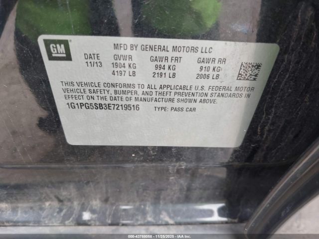 2014 CHEVROLET CRUZE 1G1PG5SB3E7219516 Photo 8