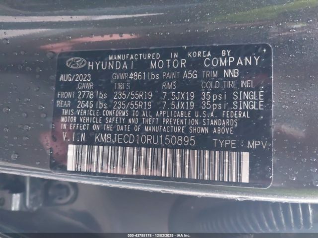 2024 HYUNDAI TUCSON HYBRID KM8JECD10RU150895 Photo 8