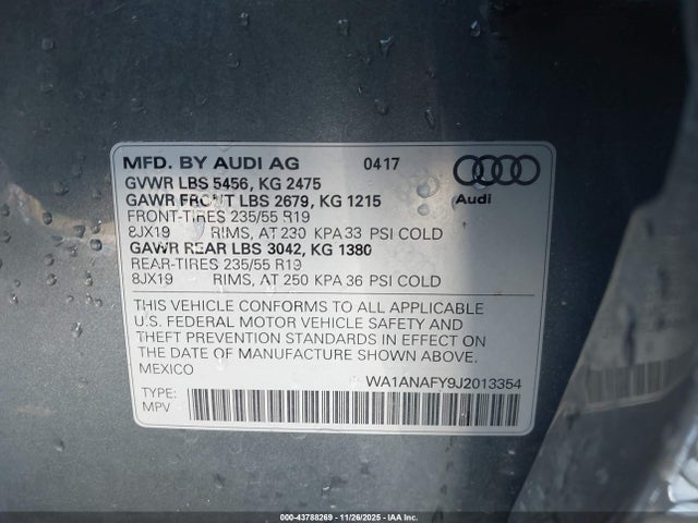 2018 AUDI Q5 WA1ANAFY9J2013354 Photo 8