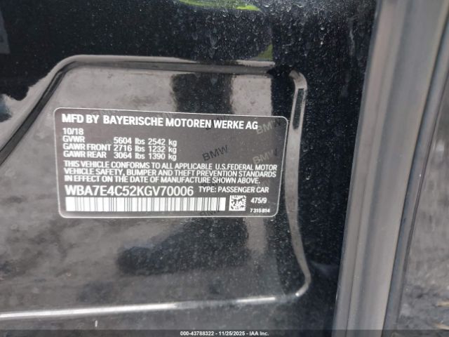 2019 BMW 740I WBA7E4C52KGV70006 Photo 8