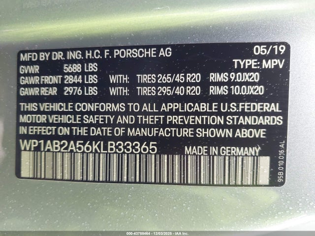 2019 PORSCHE MACAN WP1AB2A56KLB33365 Photo 8
