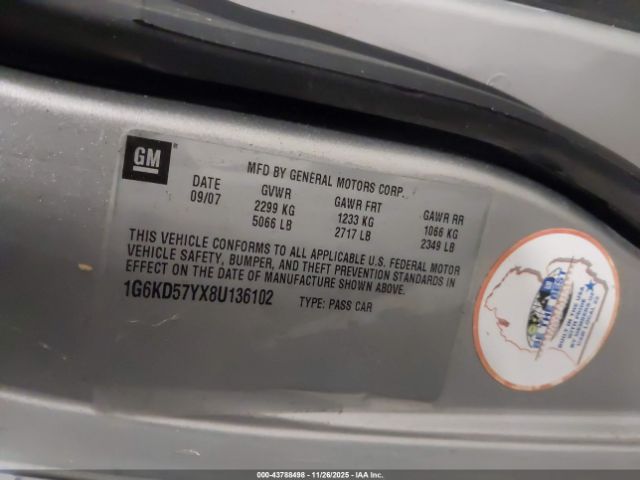 2008 CADILLAC DTS 1G6KD57YX8U136102 Photo 8