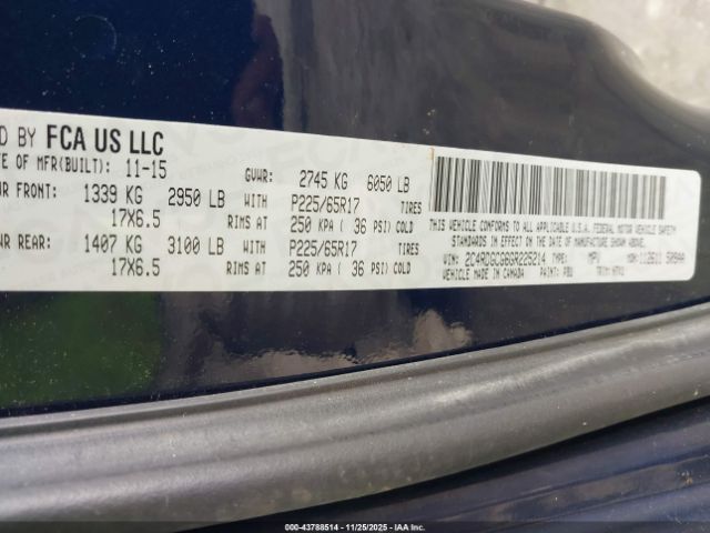 2016 DODGE GRAND CARAVAN 2C4RDGCG6GR225214 Photo 8