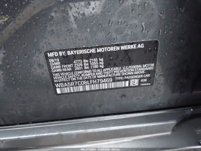 2020 BMW 330I WBA5R7C08LFH79469 Photo 8