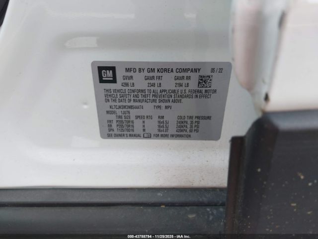 2022 CHEVROLET TRAX KL7CJKSM3NB544474 Photo 8