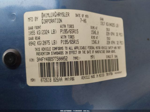 2007 CHRYSLER PT CRUISER 3A4FY48B97T500052 Photo 8