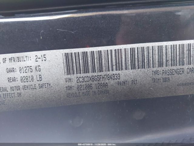 2015 DODGE CHARGER 2C3CDXBG5FH784933 Photo 8