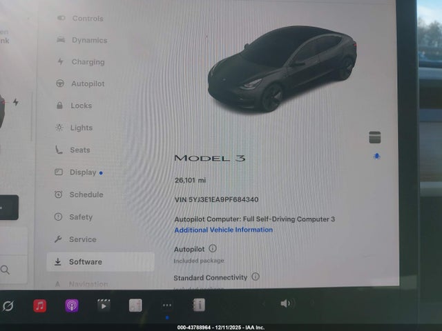 Aukcja sprzedaży 2023 Tesla Model 3 Rear-wheel Drive, vin: 5YJ3E1EA9PF684340, numer aukcji: 43788964