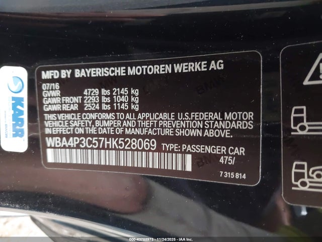 2017 BMW 440I WBA4P3C57HK528069 Photo 8